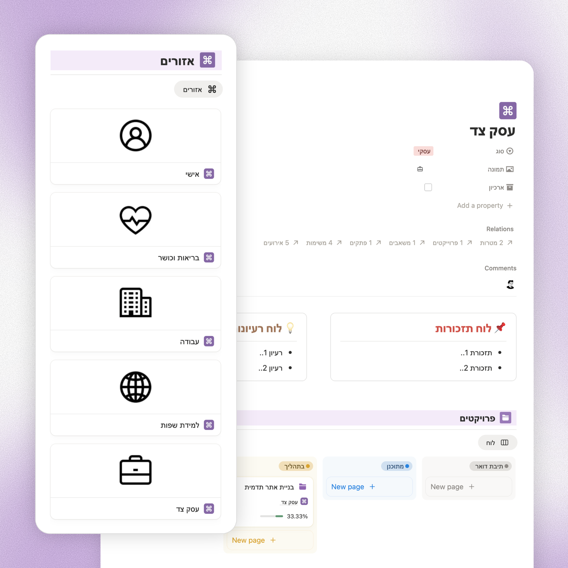 מוח שני Pashut Notion