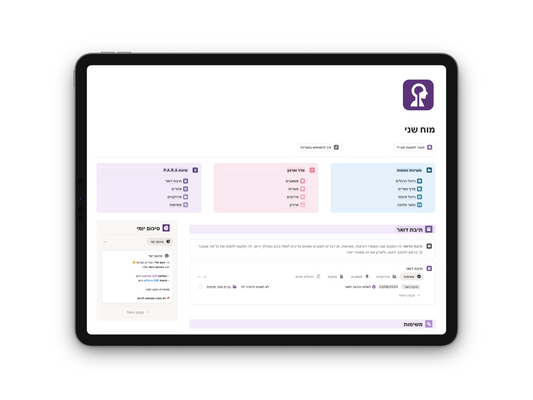 מוח שני נוסף Pashut Notion